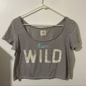 American Eagle Polka Dot Run Wild Crop Top